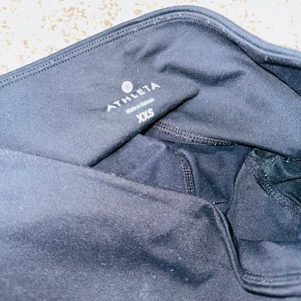 2 Pairs Athleta Leggings XXS Black Neutral Bundle Set Pair High Waisted